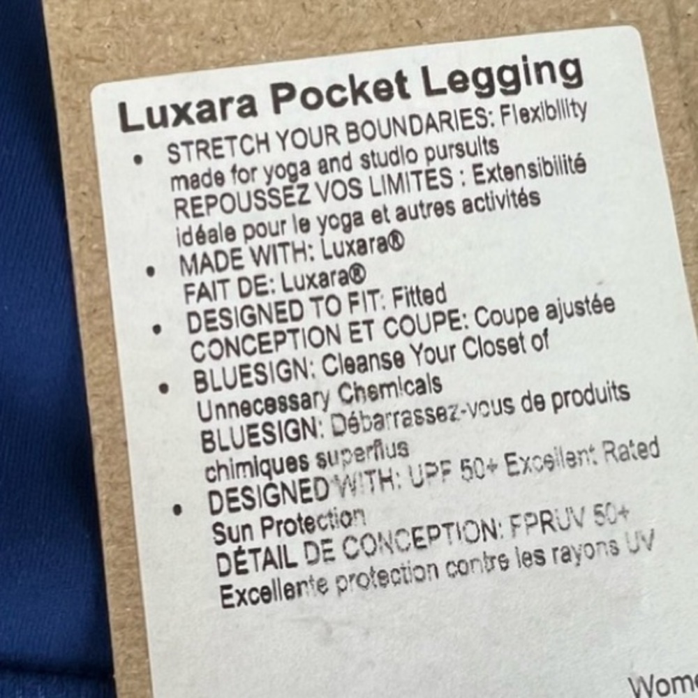 Sold ❌ prAna Women's $99 Luxara Pocket Legging High Rise Rich Sapphire NEW NWT - Picture 7 of 7